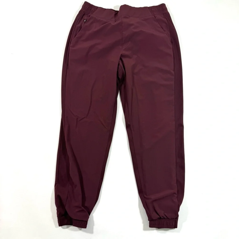 Athleta Brooklyn Jogger Pants Lined Maroon Size 12